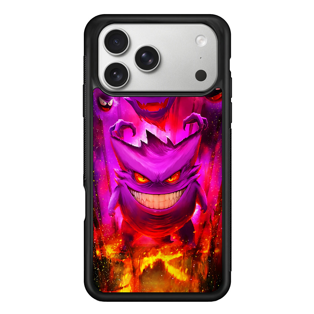Pokemon Ghost Type Gengar iPhone 17 Pro Case | Slim Rubber Case for iPhone 17 Pro
