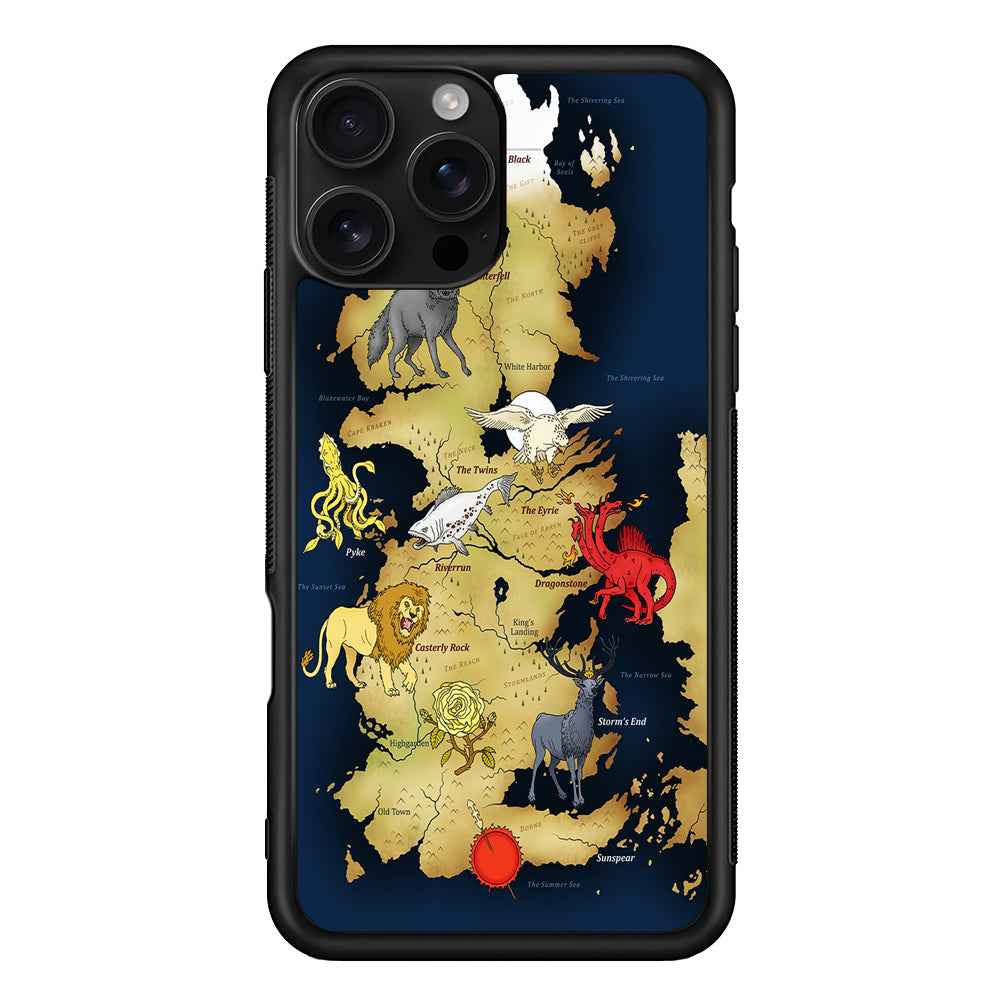 Game of Thrones Map of Westeros iPhone 16 Pro Case | Durable Protective Case for iPhone 16 Pro