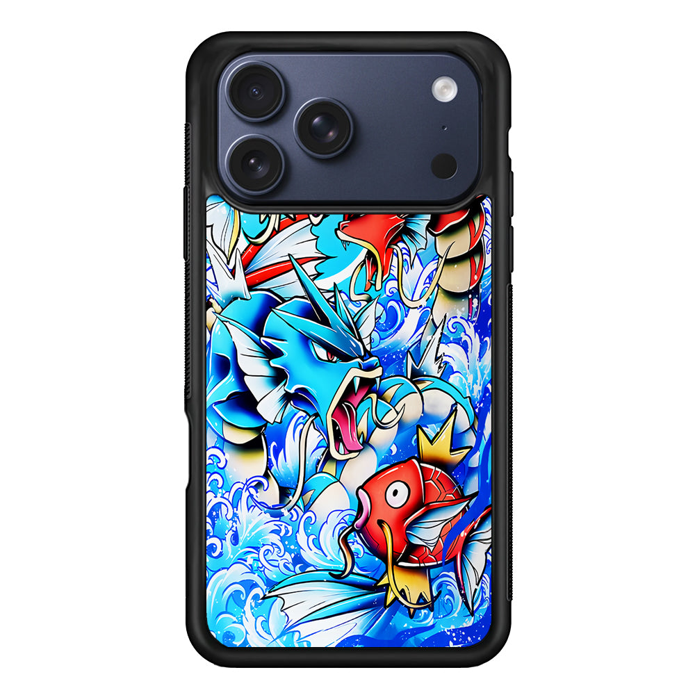 Pokemon Gyrados Magikarp iPhone 17 Pro Max Case | Slim Protective Cover for iPhone 17 Pro Max