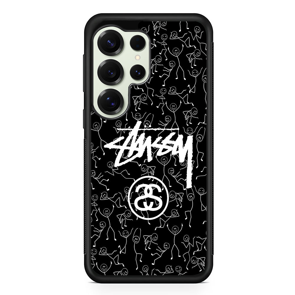 Stussy People Dancing Samsung Galaxy S25 Ultra Case | Slim Rubber Case for Samsung Galaxy S25 Ultra