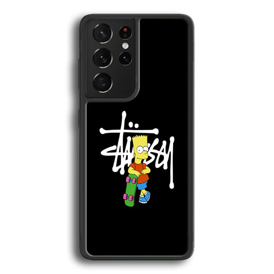 Stussy Simpson Skate Samsung Galaxy S23 Ultra Case | Slim Rubber Case for Samsung Galaxy S23 Ultra