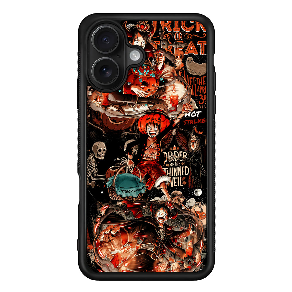 One Piece Luffy Halloween iPhone 16 Case - Oxvistore