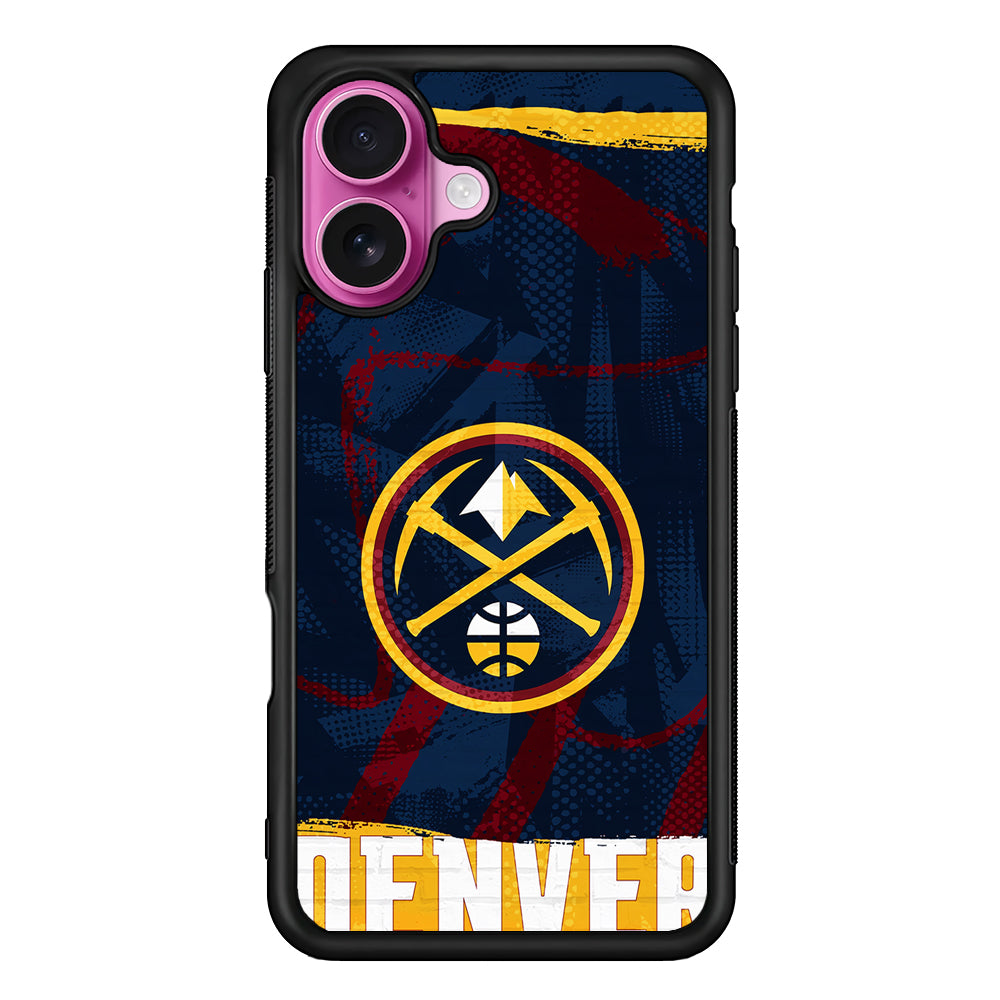 Denver Nuggets Pattern iPhone 17 Case | Slim Protective Rubber Phone Cover