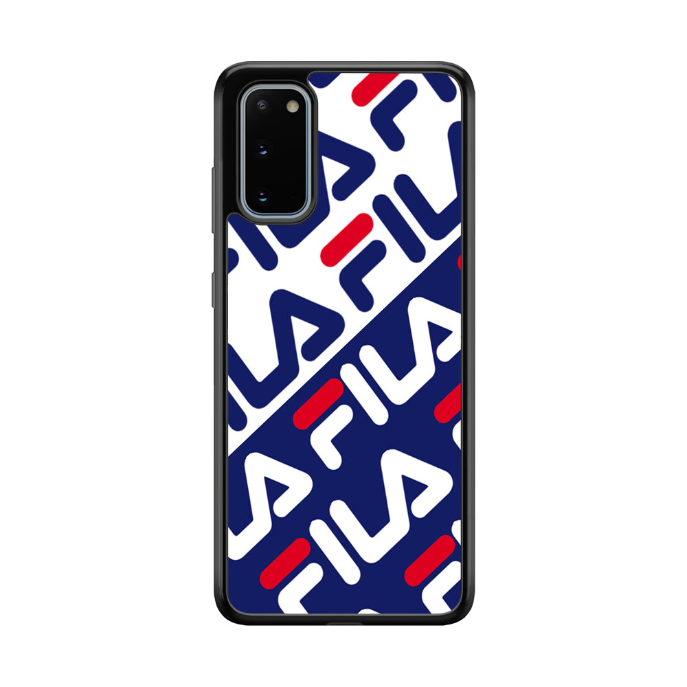 Fila Patern in Slope Samsung Galaxy S20 Case | Slim Rubber Case for Samsung Galaxy S20