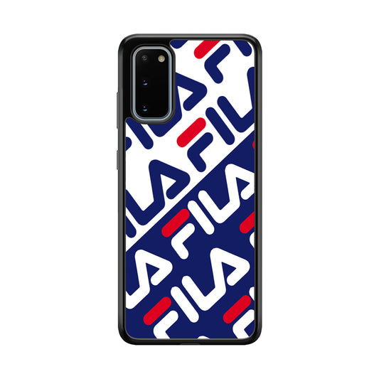 Fila Patern in Slope Samsung Galaxy S20 Case | Slim Rubber Case for Samsung Galaxy S20