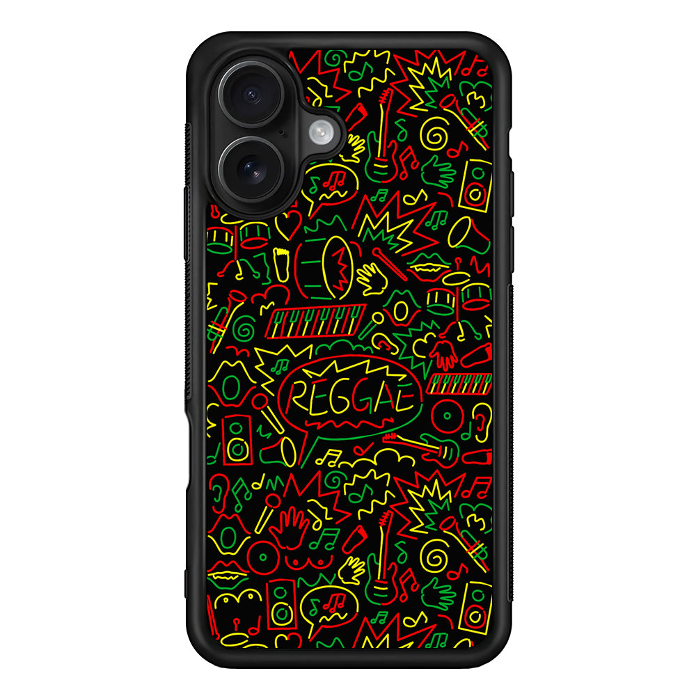 Reggae Music Rasta Art iPhone 16 Case - Oxvistore