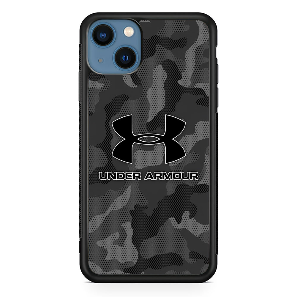Under Armour Black Camo iPhone 15 Case | Slim Rubber Case for iPhone 15