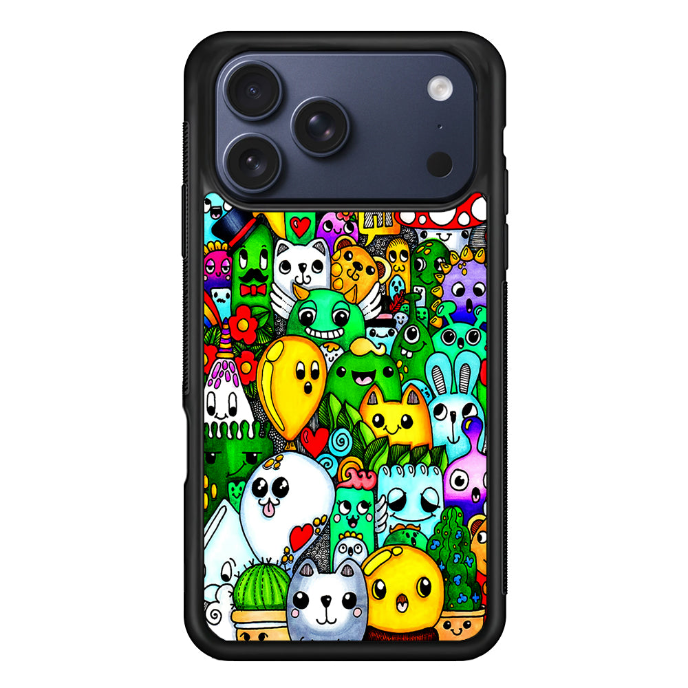 Cute Doodle Art Colorful iPhone 17 Pro Max Case | Slim Protective Cover for iPhone 17 Pro Max