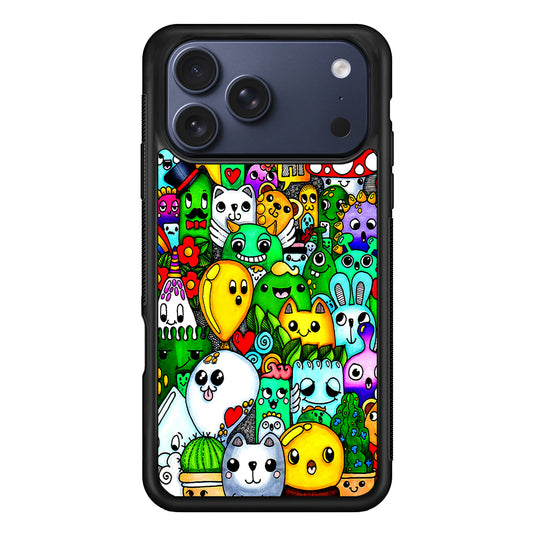 Cute Doodle Art Colorful iPhone 17 Pro Max Case | Slim Protective Cover for iPhone 17 Pro Max