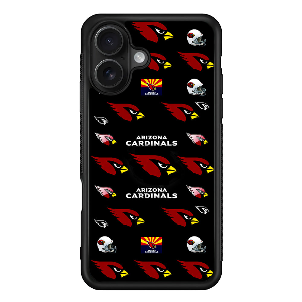 Arizona Cardinals Pattern iPhone 16 Case - Oxvistore