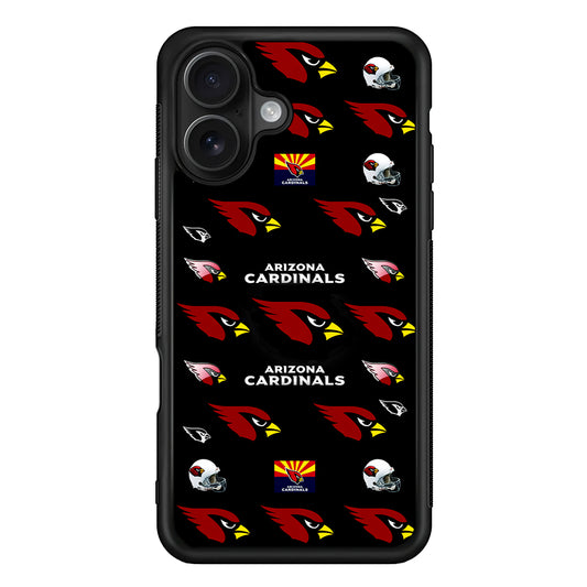 Arizona Cardinals Pattern iPhone 16 Case - Oxvistore