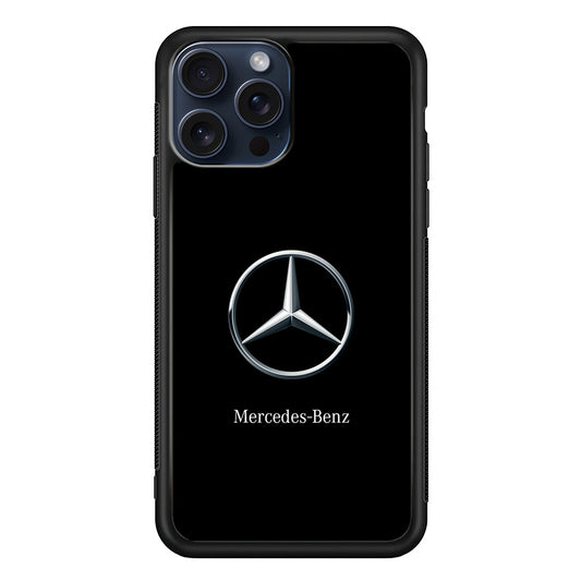 Mercedes-Benz Metallic Silver iPhone 15 Pro Max Case | Slim Rubber Case for iPhone 15 Pro Max