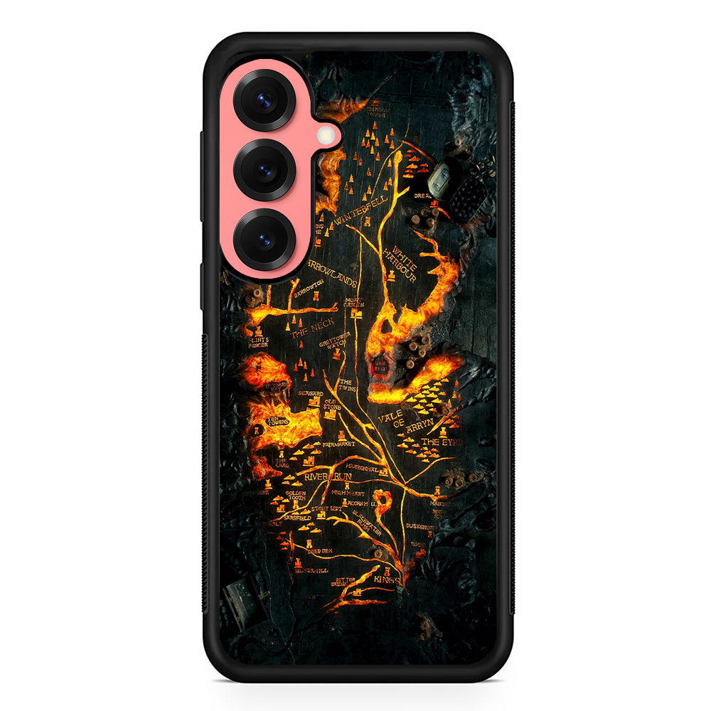 House of Dragon Fire Table Map Samsung Galaxy S25 Case | Protective Case for Samsung Galaxy S25