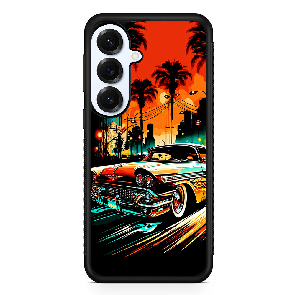 Classic Car Vintage Art Samsung Galaxy S25 Plus Case | Slim Rubber Cover for Samsung Galaxy S25 Plus