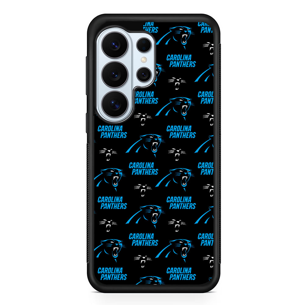 Carolina Panthers Logo Pattern Samsung Galaxy S26 Ultra Case | Protective Phone Cover