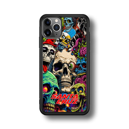 Santa Cruz Skateboard Skull iPhone 11 Pro Max Case | Slim Rubber Case for iPhone 11 Pro Max