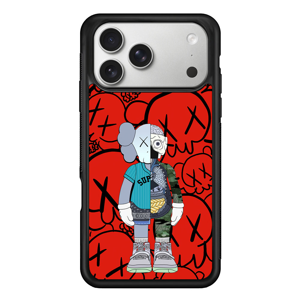 Kaws Graffiti Red iPhone 17 Pro Case | Slim Rubber Case for iPhone 17 Pro