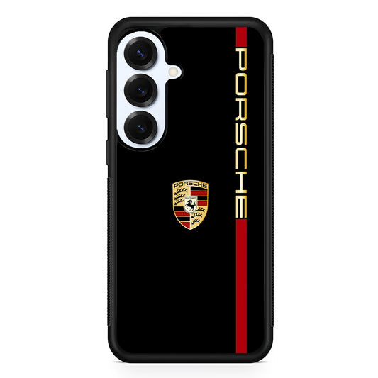 Porsche Car Logo Luxury Samsung Galaxy S25 Plus Case | Slim Rubber Case for Samsung Galaxy S25 Plus