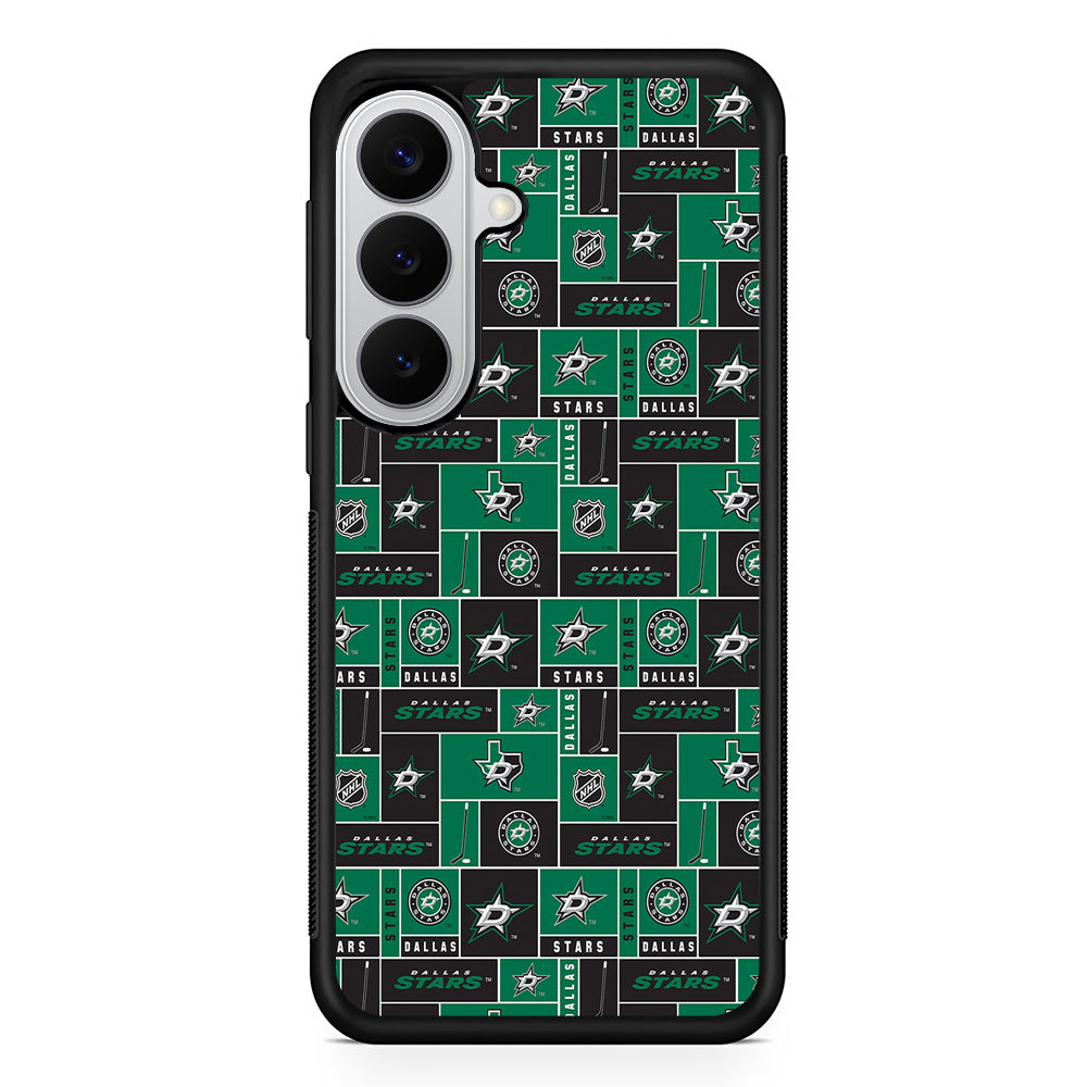 Dallas Stars Pattern Samsung Galaxy S26 Case | Protective Rubber Cover