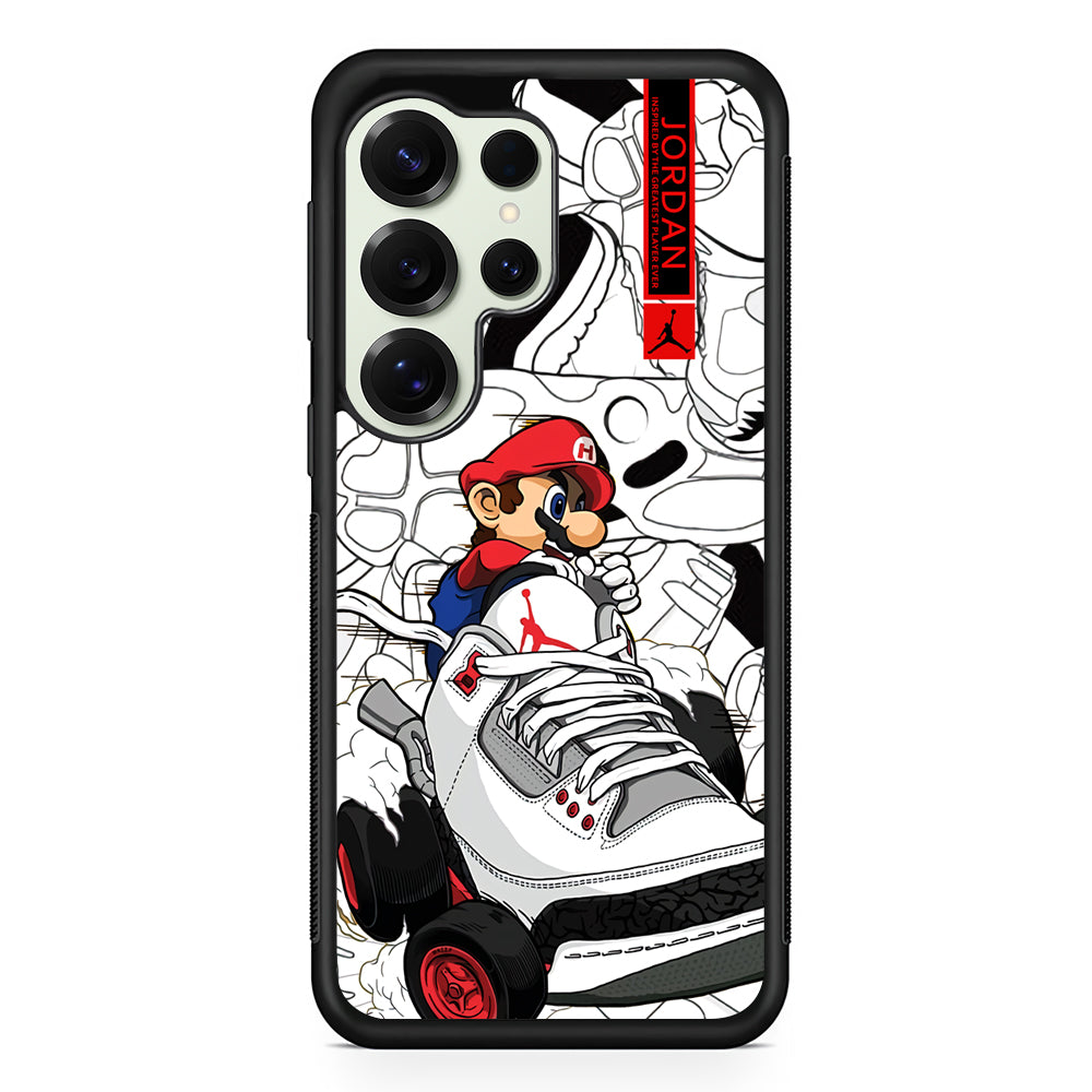 Air Jordan Mario Ride The Shoes Samsung Galaxy S25 Ultra Case | Durable Rubber Case for Samsung Galaxy S25 Ultra