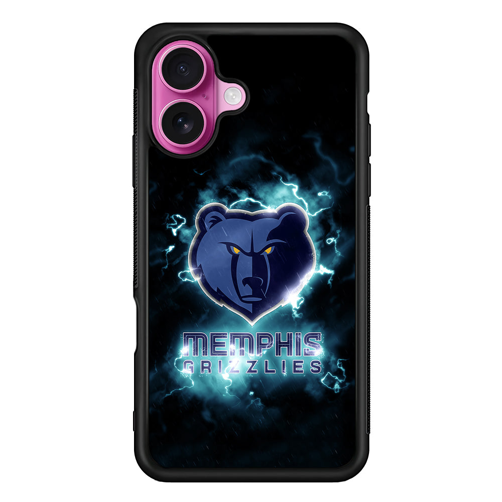 Memphis Grizzlies Lightning iPhone 17 Case | Slim Protective Rubber Phone Cover
