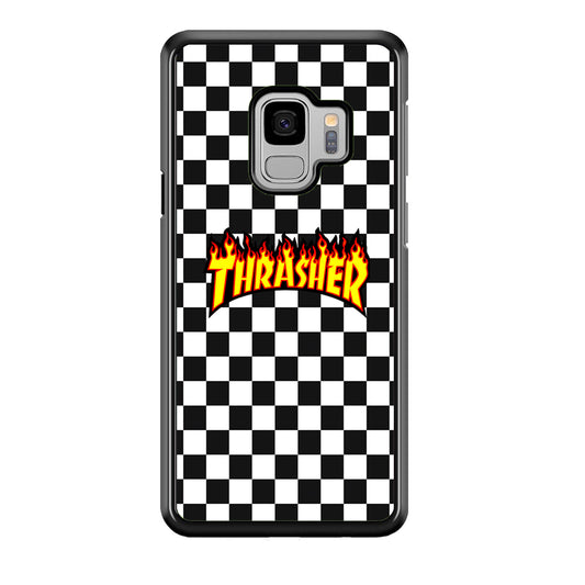 Thrasher Chess Pattern Samsung Galaxy S9 Case | Slim Rubber Case for Samsung Galaxy S9