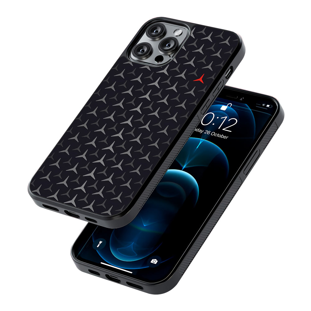 Mercedes-Benz Logos Pattern 2D Rubber Phone Case | Durable Phone Case