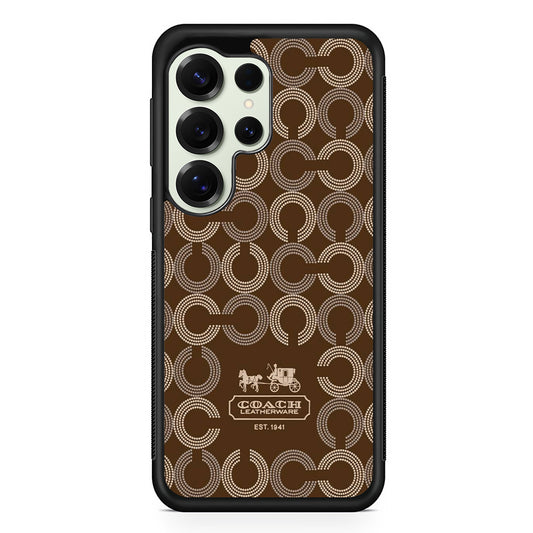 Coach Pattern Brown Samsung Galaxy S25 Ultra Case | Slim Rubber Case for Samsung Galaxy S25 Ultra