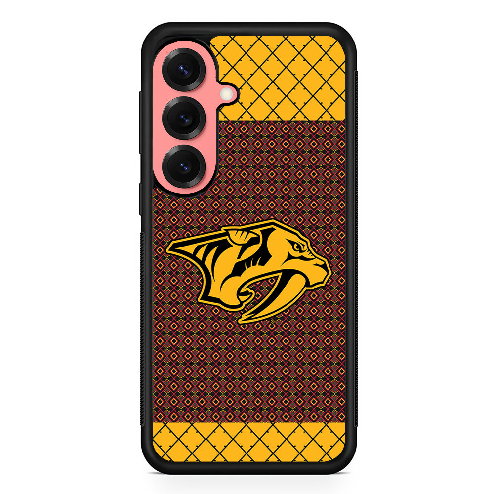 Nashville Predators Pattern Samsung Galaxy S25 Case | Protective Case for Samsung Galaxy S25