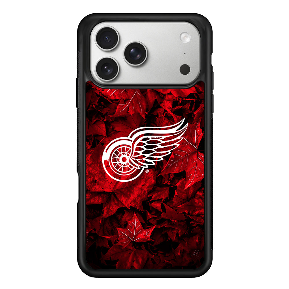 Detroit Red Wings Maple Leaves iPhone 17 Pro Case | Slim Rubber Case for iPhone 17 Pro