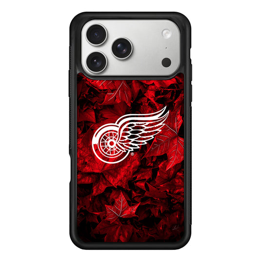 Detroit Red Wings Maple Leaves iPhone 17 Pro Case | Slim Rubber Case for iPhone 17 Pro