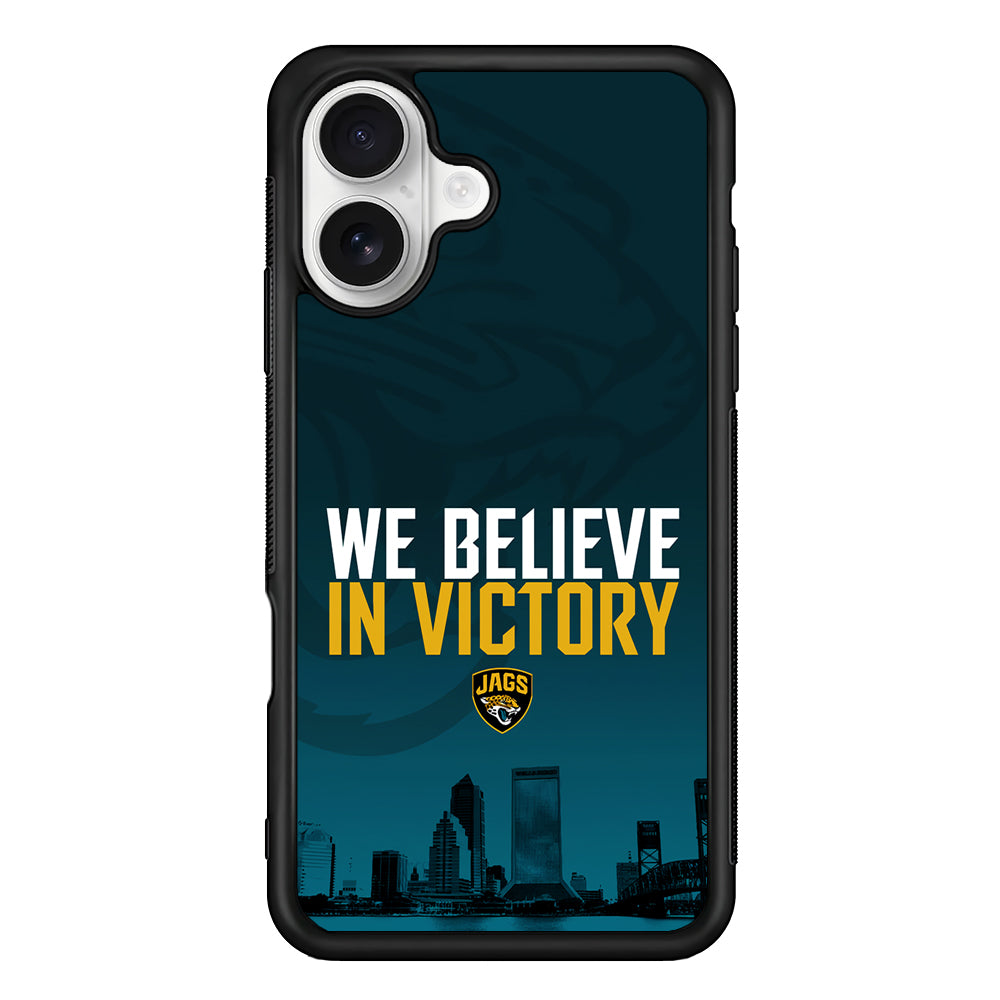 Jacksonville Jaguars Victory iPhone 16 Plus Case | Durable Protective Rubber Cover