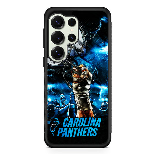 Carolina Panthers Art Samsung Galaxy S25 Ultra Case | Durable Rubber Case for Samsung Galaxy S25 Ultra