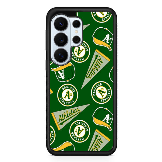 Oakland Athletics Pattern Samsung Galaxy S26 Ultra Case | Protective Phone Cover