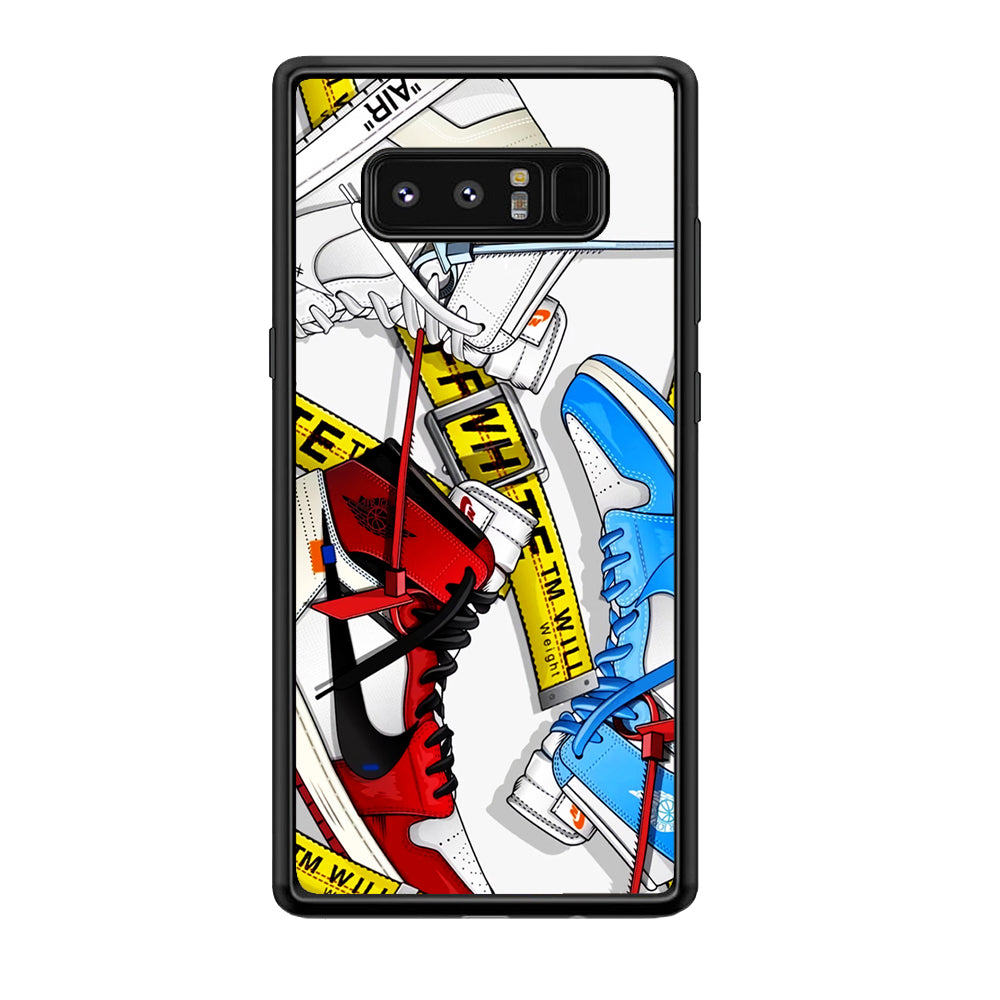 Nike Air x Off White Shoes Colase Samsung Galaxy Note 8 Case | Slim Rubber Case for Samsung Galaxy Note 8