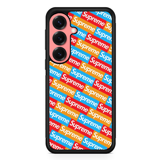 Supreme Colorful Samsung Galaxy S25 Case | Slim Rubber Case for Samsung Galaxy S25
