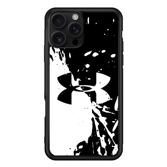 Under Armour Black White iPhone 16 Pro Case | Slim Rubber Case for iPhone 16 Pro