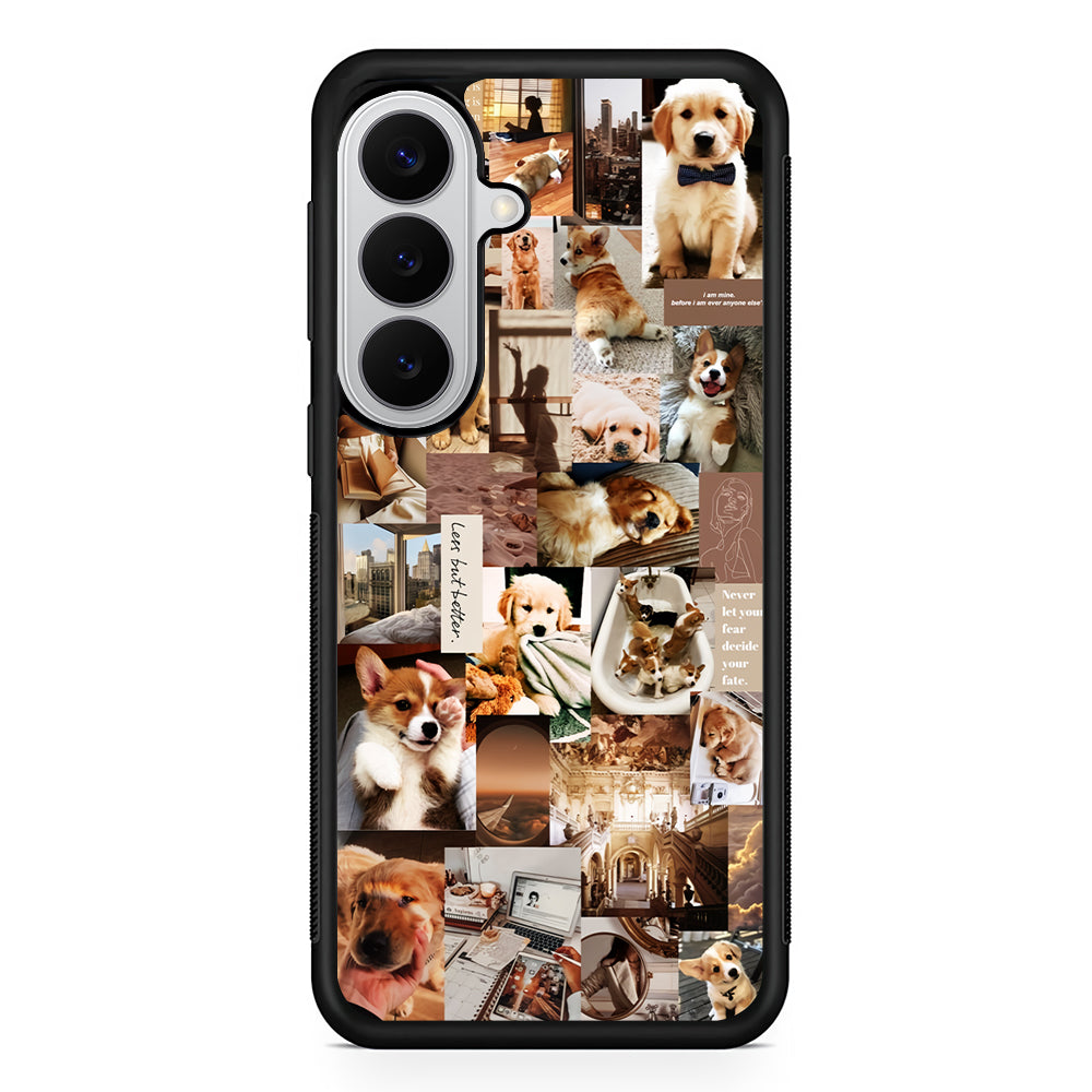 Cute Puppy Dog Aesthetic Samsung Galaxy S26 Case | Protective Rubber Cover