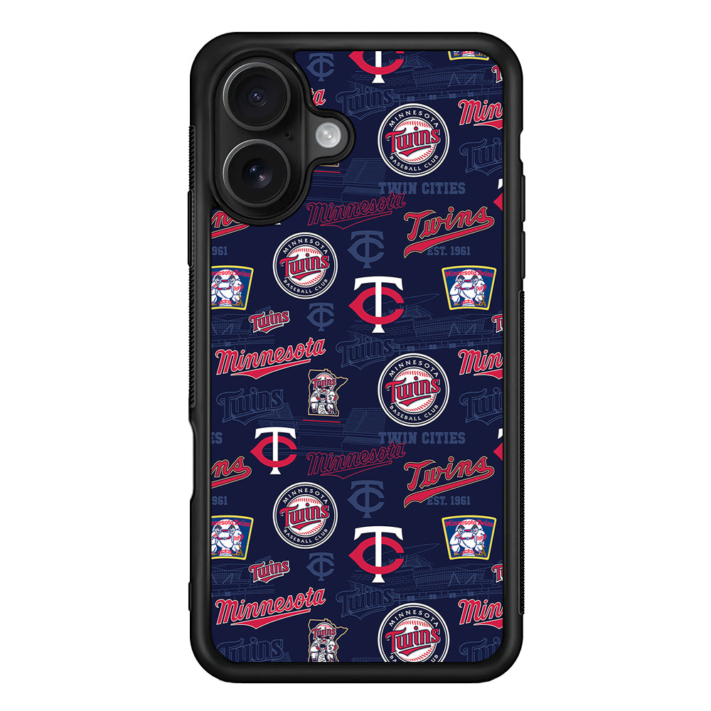 Minnesota Twins Pattern iPhone 16 Case - Oxvistore