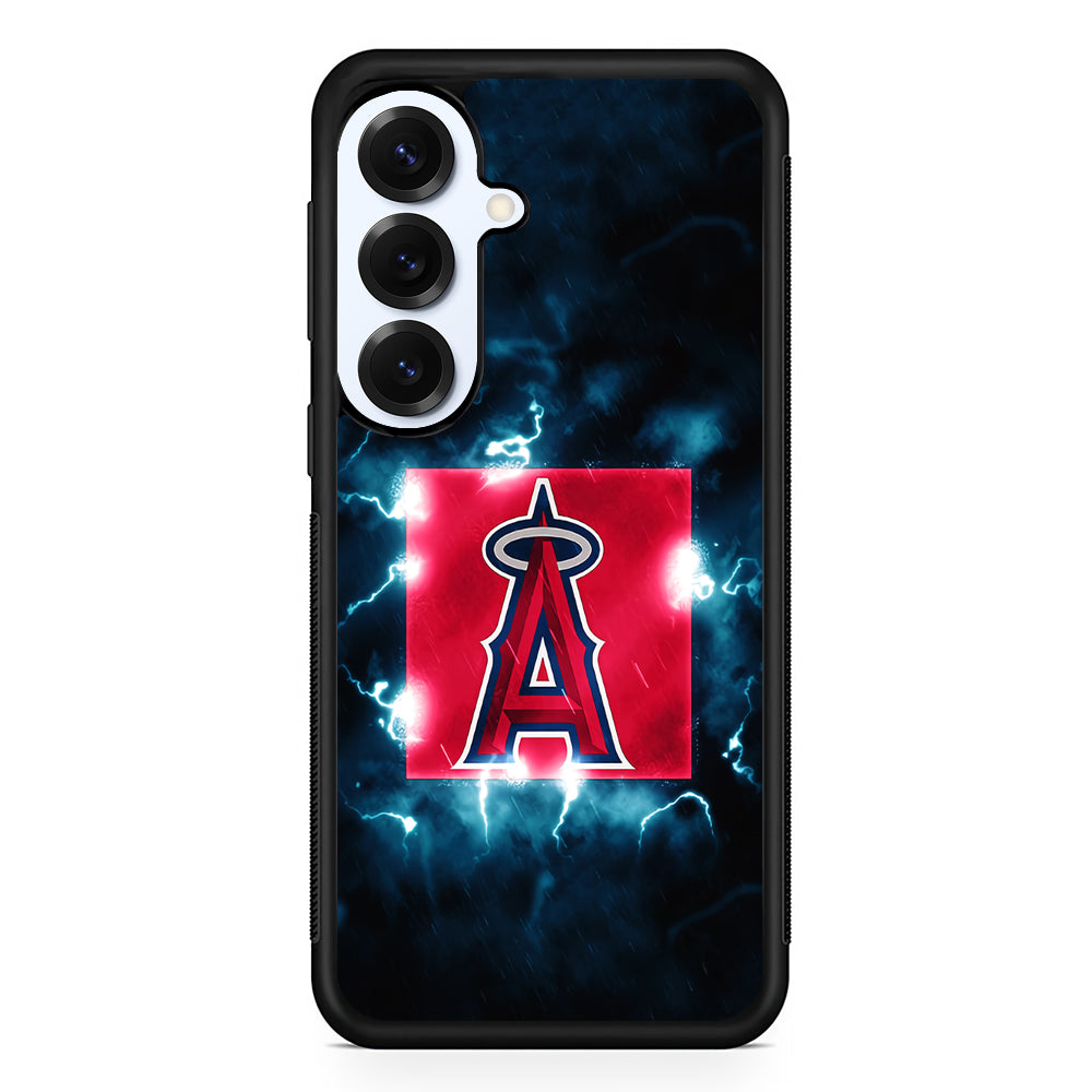 Los Angeles Angels Abstract Samsung Galaxy S25 Plus Case | Slim Rubber Cover for Samsung Galaxy S25 Plus