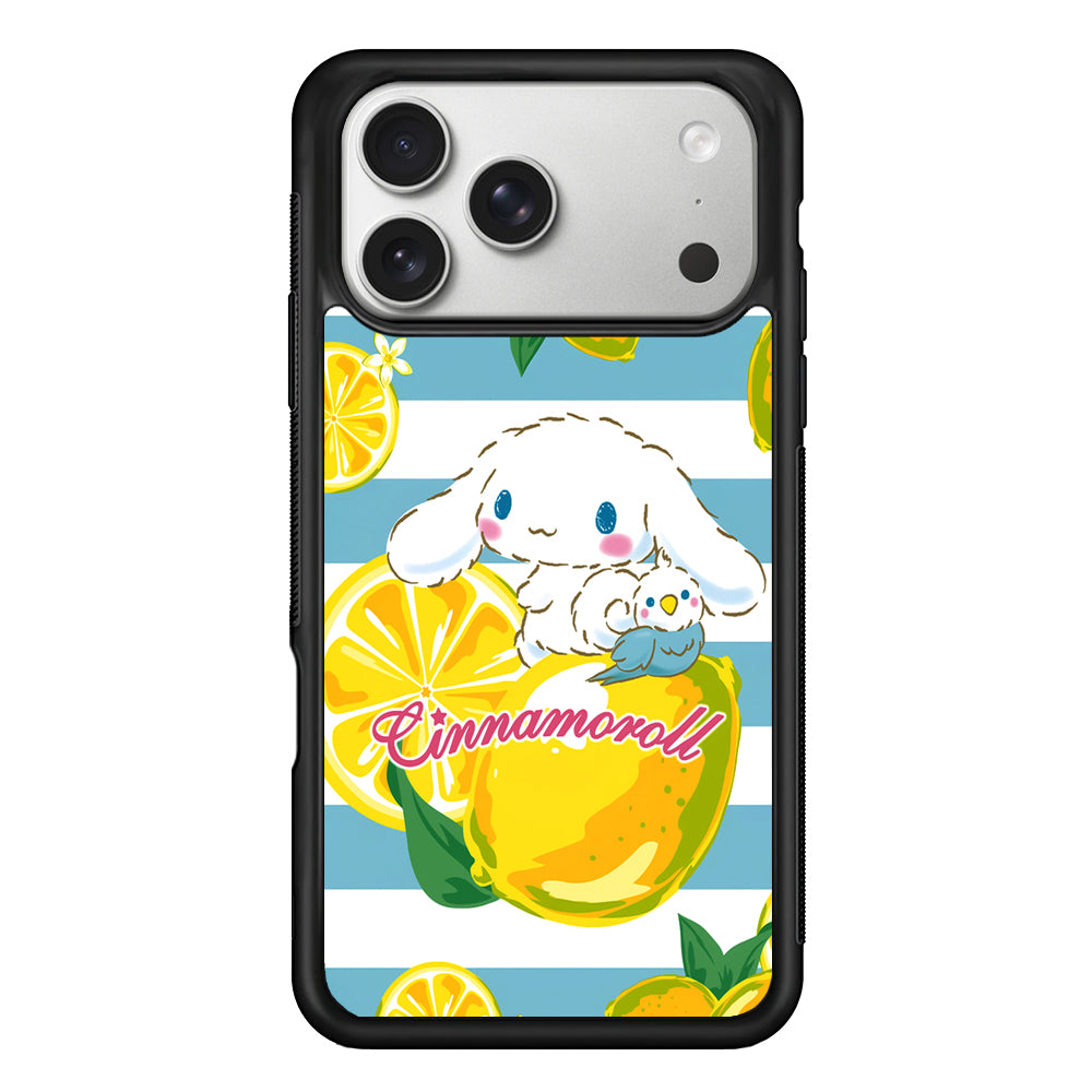 Cinnamoroll Lemons Blue Stripe iPhone 17 Pro Case | Slim Rubber Case for iPhone 17 Pro