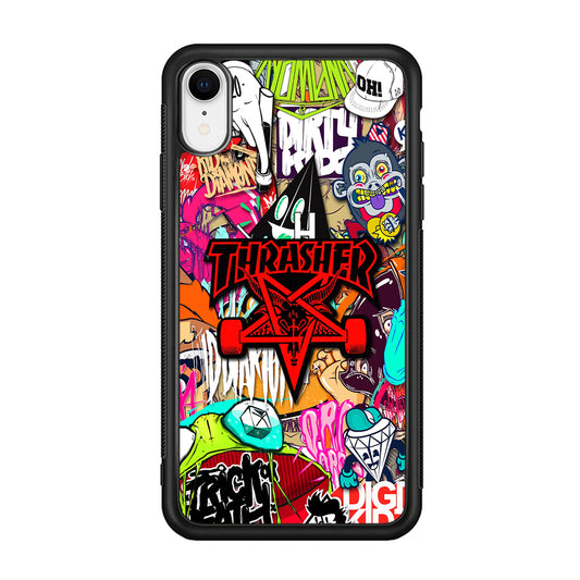 Thrasher Gang Assembly iPhone XR Case | Slim Rubber Case for iPhone XR