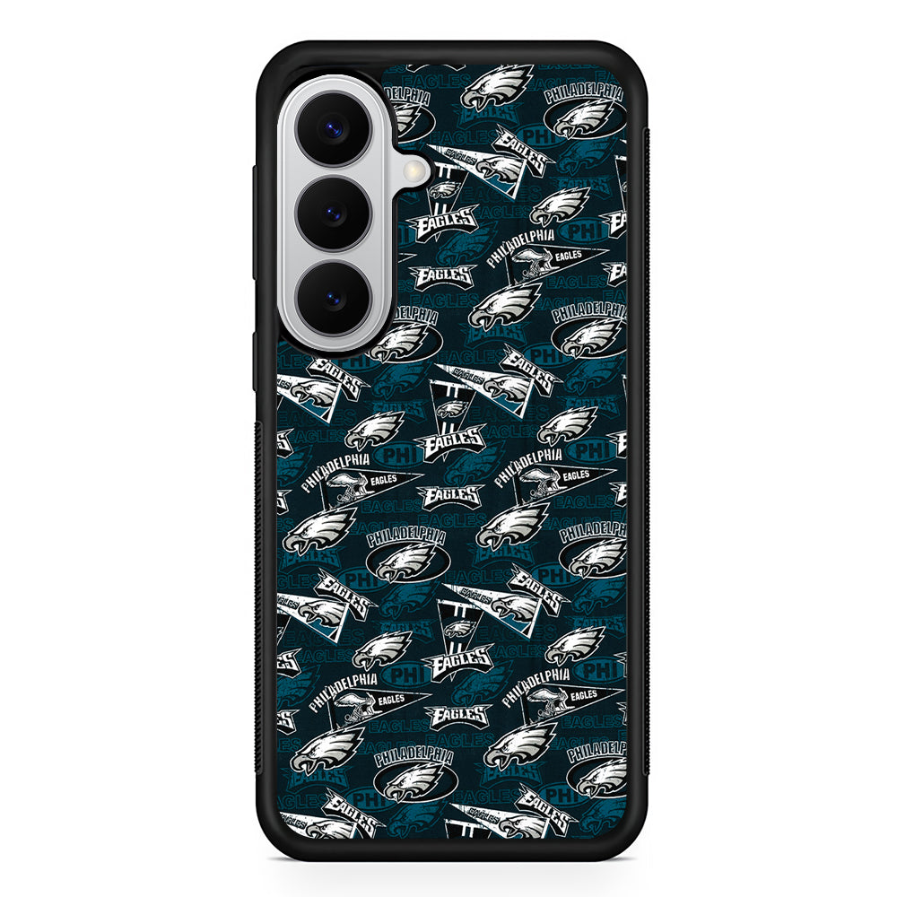 Philadelphia Eagles Patterns Samsung Galaxy S26 Case | Protective Rubber Cover
