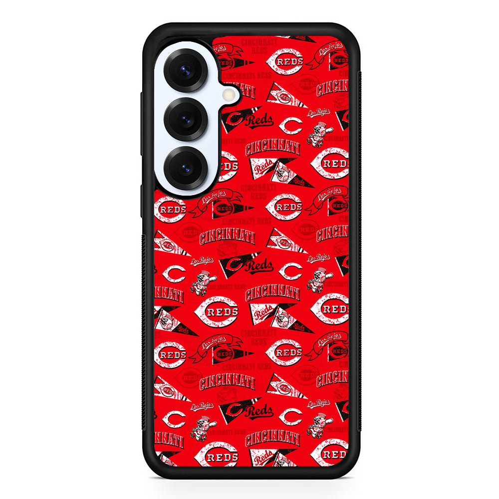Cincinnati Reds Vintage Samsung Galaxy S25 Plus Case | Slim Rubber Cover for Samsung Galaxy S25 Plus