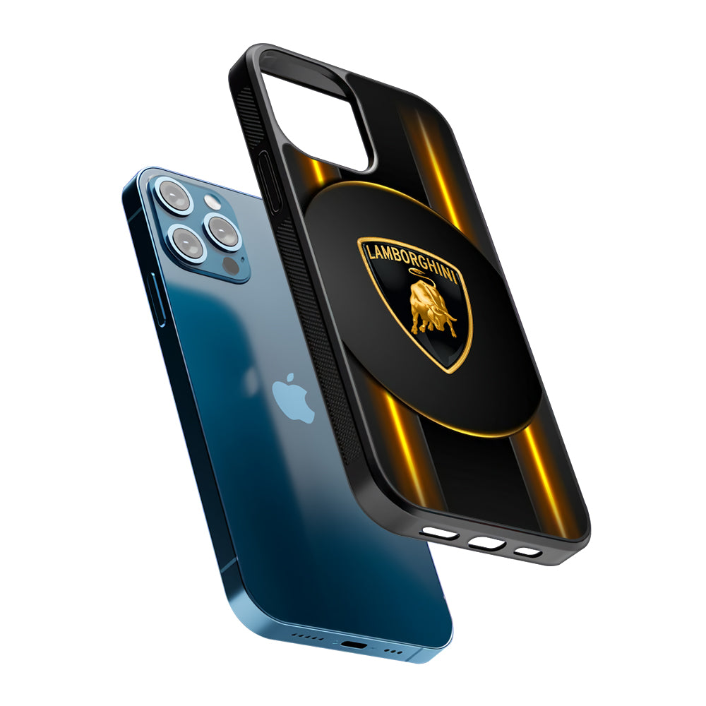 Lamborghini Light Up The Darkness 2D Rubber Phone Case | Slim Protective Phone Case