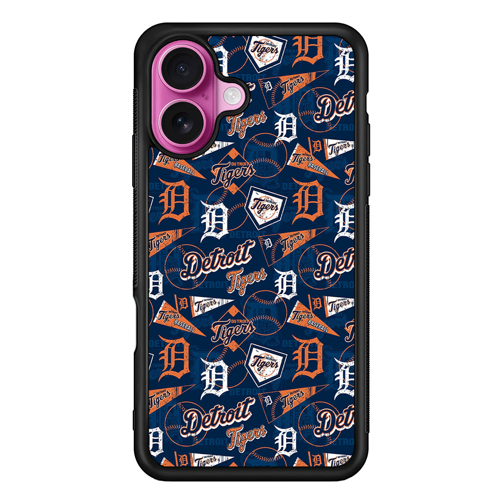 Detroit Tigers Pattern iPhone 17 Case | Slim Protective Rubber Phone Cover