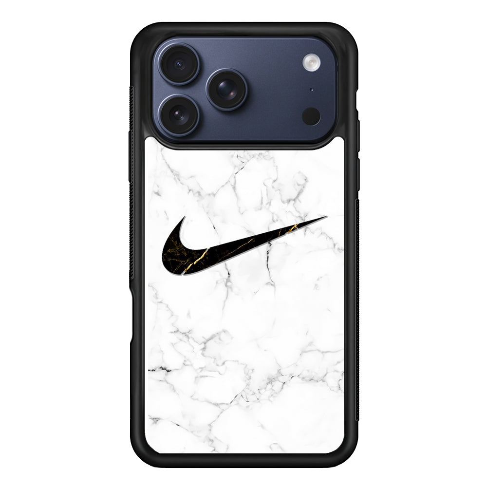 Nike Gold Line in Marble iPhone 17 Pro Max Case | Durable Rubber Case for iPhone 17 Pro Max