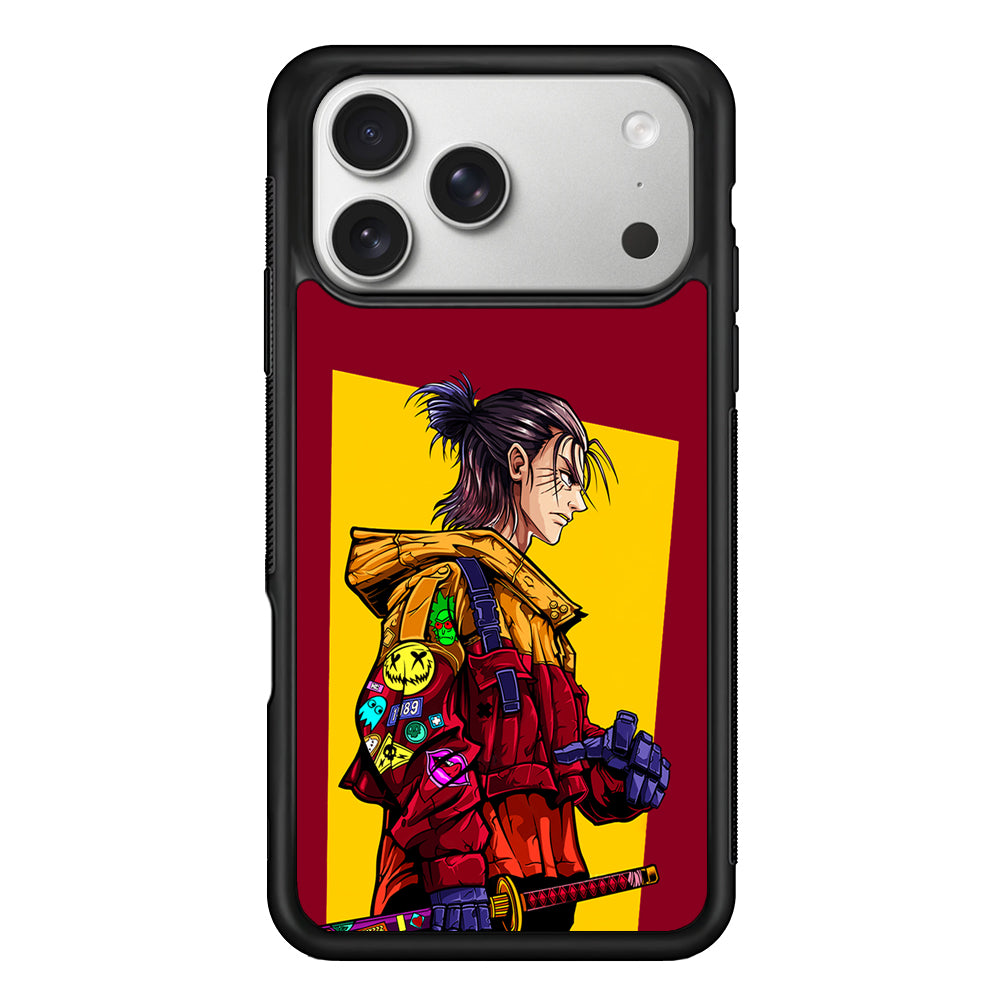 Eren Yeager Hype Samurai iPhone 17 Pro Case | Slim Rubber Case for iPhone 17 Pro