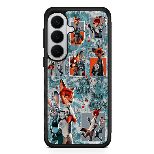 Zootopia Judy and Nick Aesthetic Samsung Galaxy S26 Case | Protective Rubber Cover