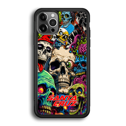 Santa Cruz Skateboard Skull iPhone 12 Pro Max Case | Slim Rubber Case for iPhone 12 Pro Max